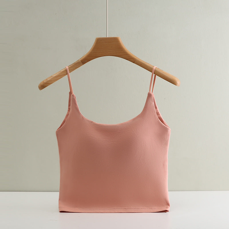 Cotton Seamless Bra Tank Top for Women Summer