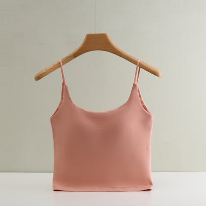 Cotton Seamless Bra Tank Top for Women Summer
