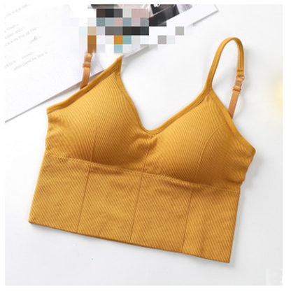 Seamless Solid Color Backless Bra