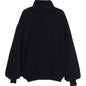 Loose Retro Profile Polo Sweater for Women
