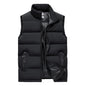 Men's Thick Warm Vest with Stand Collar for Fall/Winter