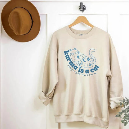 Retro Crew Neck Sports Sweater for Women