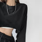 Loose Round Neck Short Sweater for Women