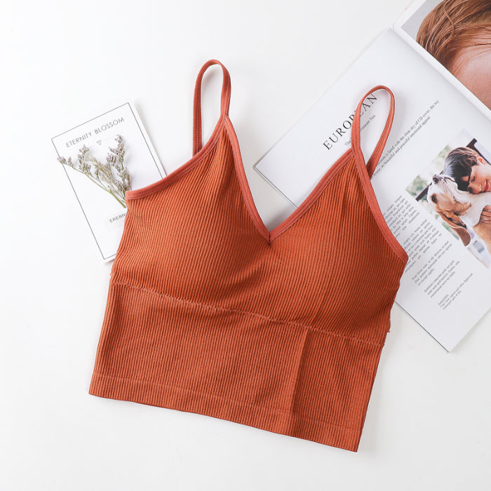 Women's Sports Bra with Sexy Back Tank Top Design
