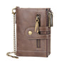 Men's Short Wallet with Double Zippers (European & American)
