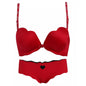 Seamless Push-Up Bra with Back Support and Color Block