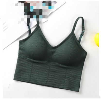 Seamless Solid Color Backless Bra