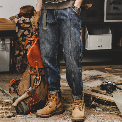 Men's Loose Straight Heavy Retro Jeans