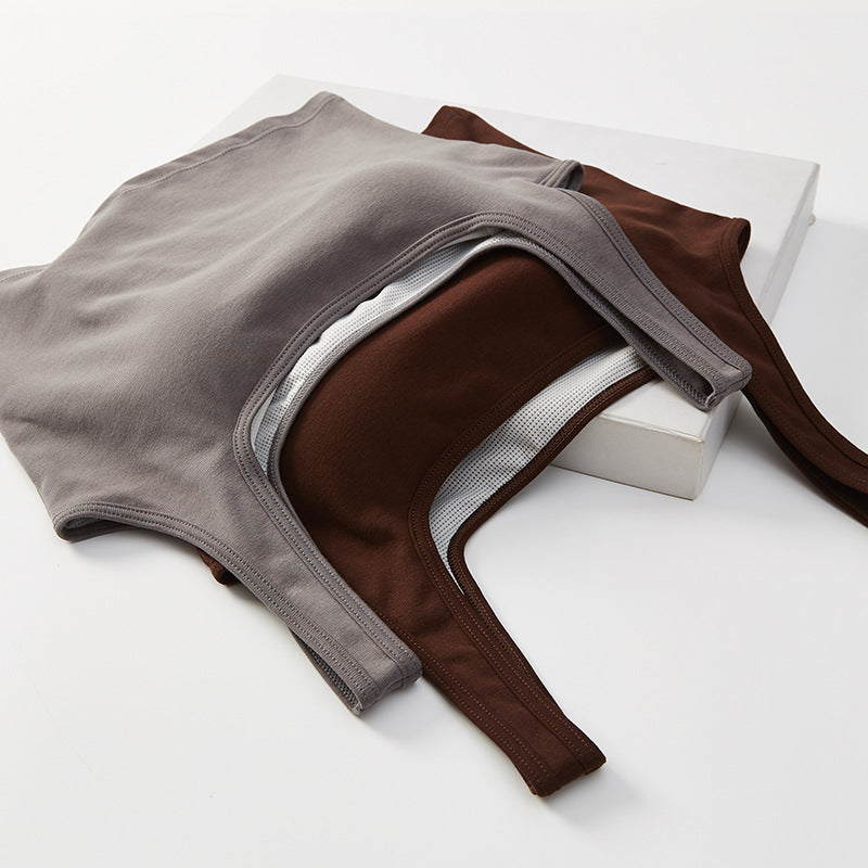 Cropped Sleeveless Top with Built-in Bra for Women