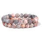 Men's Retro 8mm Natural Stone Bead Bracelet