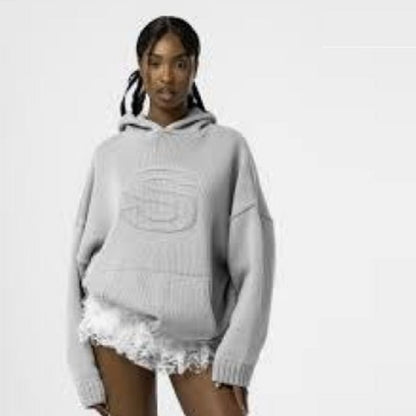 Hooded Pullover Sweater for Women with Pockets