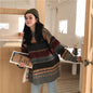 Loose Fashion Jacquard Diamond Sweater for Women