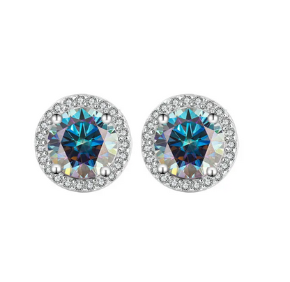 Moissanite Elegance S925 Sterling Silver Stud Earrings