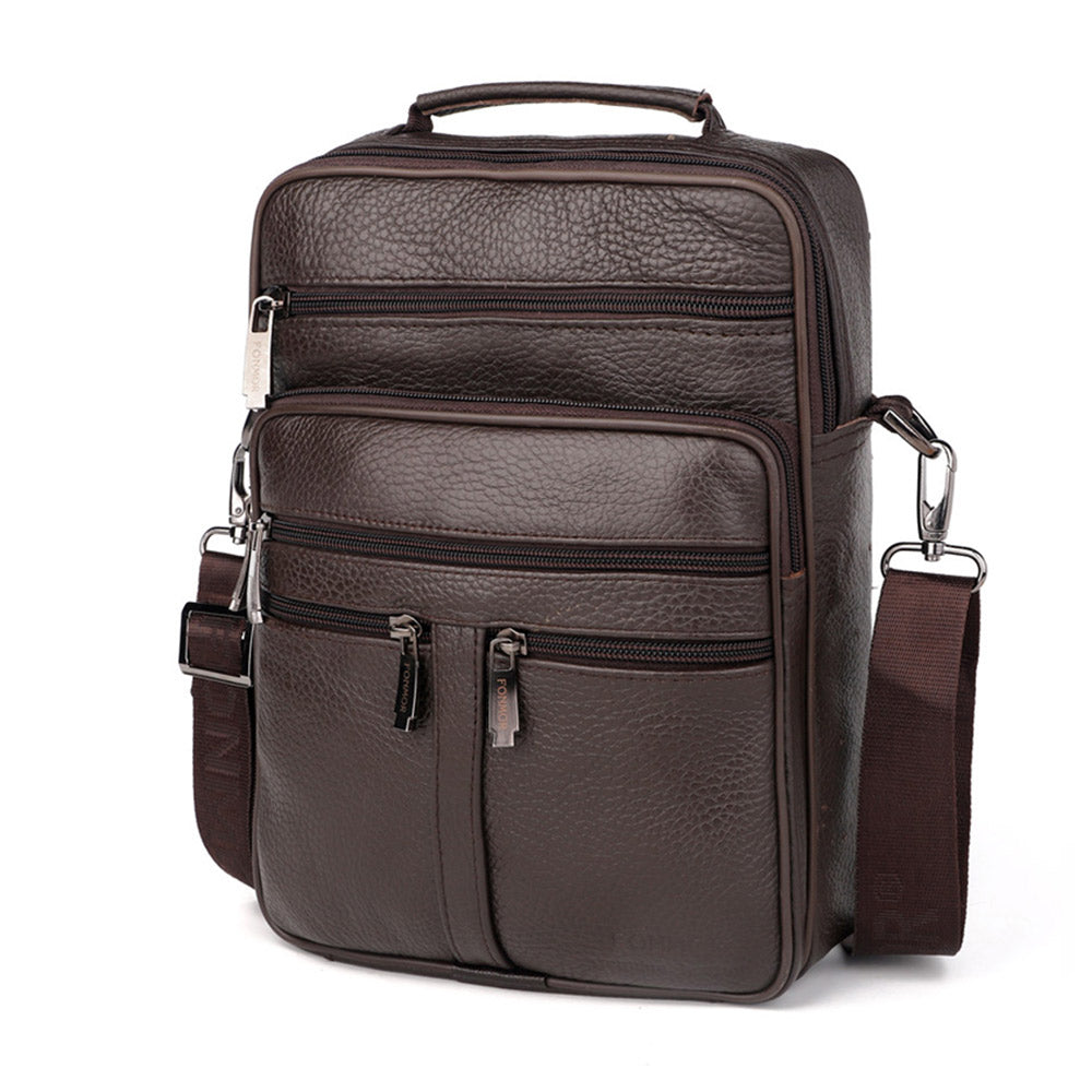 Genuine Leather Multifunctional Crossbody Bag for Men