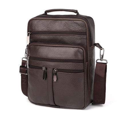 Genuine Leather Multifunctional Crossbody Bag for Men
