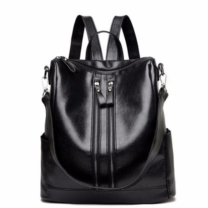 Soft Leather Versatile Backpack for Moms