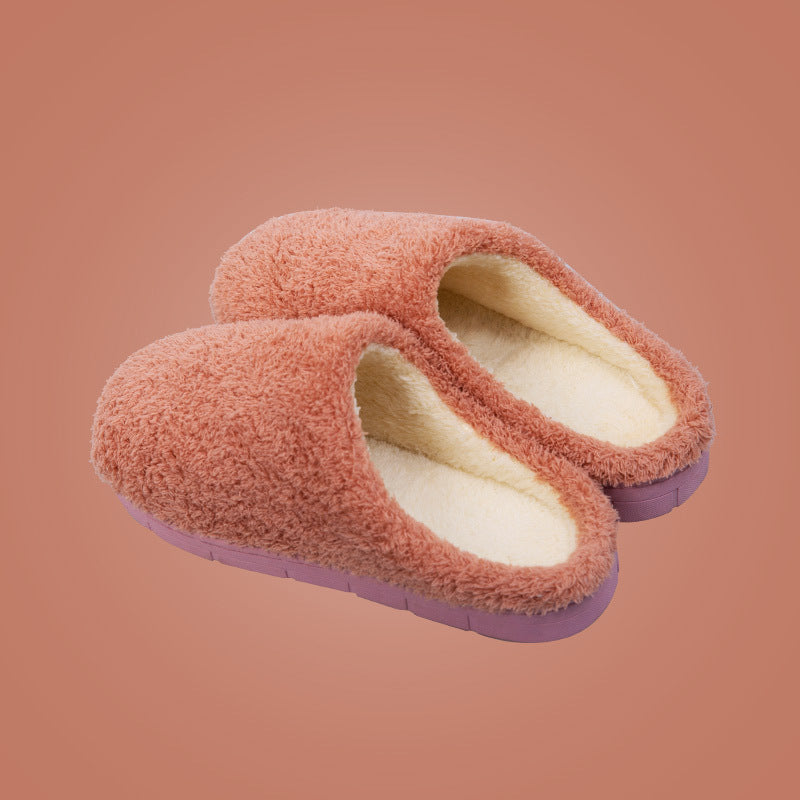 Japanese Thick-soled Non-slip Plush Slippers for Couples