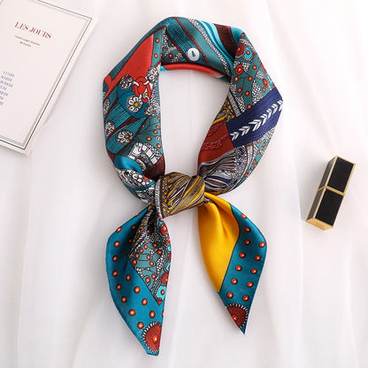 Summer Women’s Silk Scarf - Retro Style Lightweight Scarf