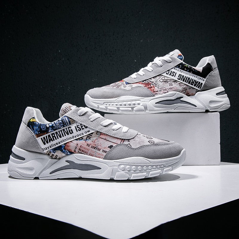 Bear Design, Casual Sports Shoes, Graffiti Sneakers
