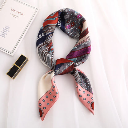 Summer Women’s Silk Scarf - Retro Style Lightweight Scarf