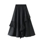 Mid-Length Slim A-Line Umbrella Skirt