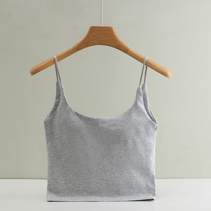 Cotton Seamless Bra Tank Top for Women Summer