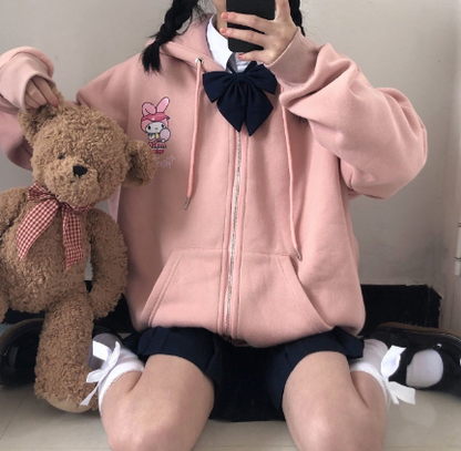 Hooded Long-Sleeved Cardigan Sweater for Women