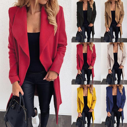 Lapel Woolen Coat