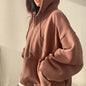 Fleece-lined Hooded Pullover Sweater for Women