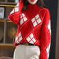 Warm Knitted Turtleneck Pullover Sweater for Women