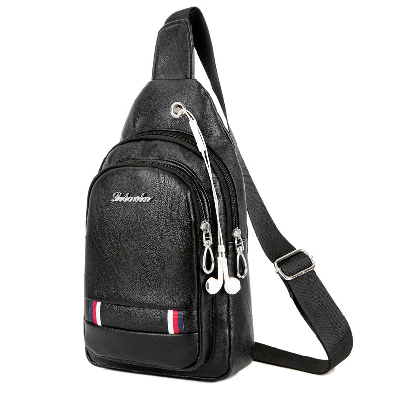 Soft Leather Small Crossbody Bag for Men