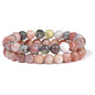 Men's Retro 8mm Natural Stone Bead Bracelet