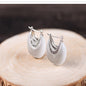 925 Silver Vintage Cat Eye Stone Earrings (Genuine)
