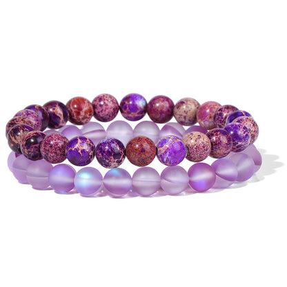 Men's Retro 8mm Natural Stone Bead Bracelet