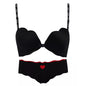 Seamless Push-Up Bra with Back Support and Color Block