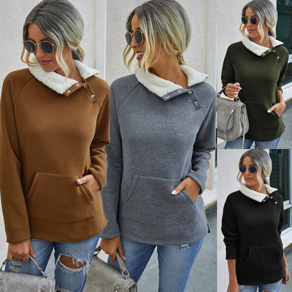 Comfortable Warm Sweater with Stitching for Women