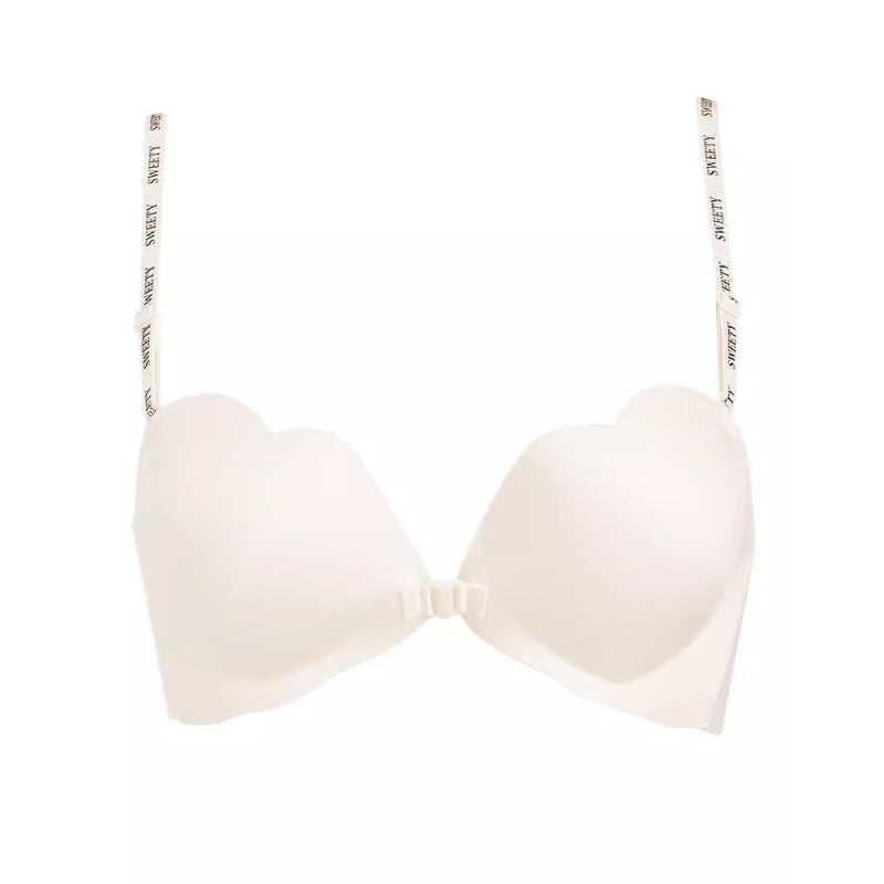 Seamless Push-Up Bra with Back Support and Color Block