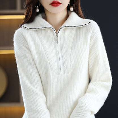 Women's Merino Wool Thick Turtleneck Sweater