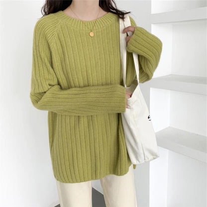 Loose Knit Sweater for Women - Versatile Autumn Top