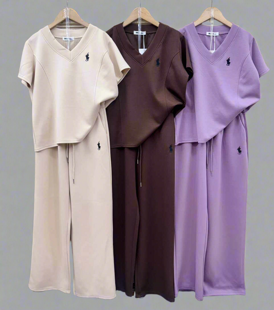 BE Chic Vneck Pant Set 2452
