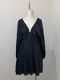 PLUNGE NECK MINI BOHO DRESS