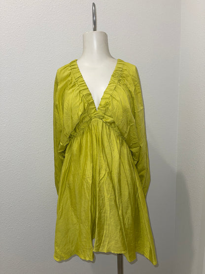 PLUNGE NECK MINI BOHO DRESS
