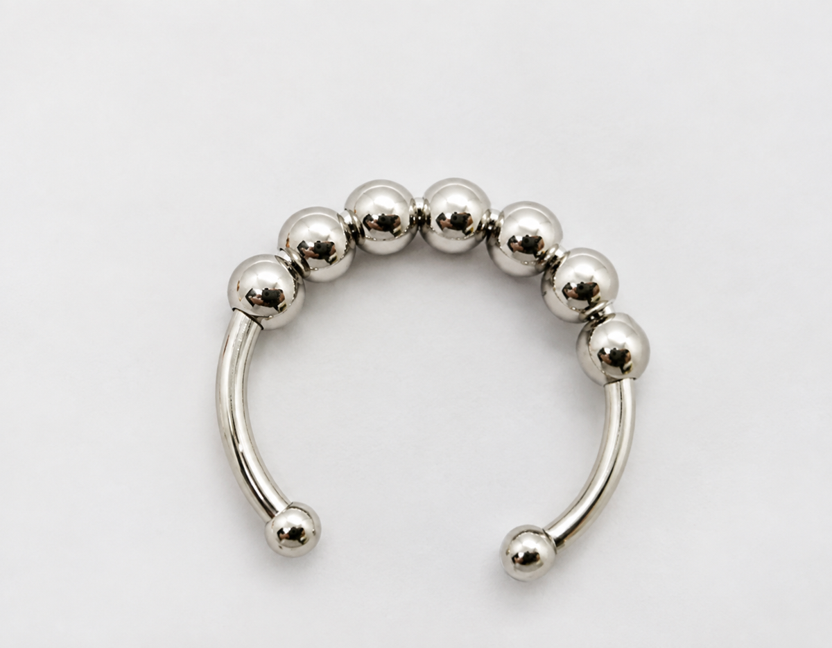 S925 Sterling Silver Rotatable Stress Relief Ring