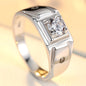 S925 Silver Men's Diamond-studded Ring