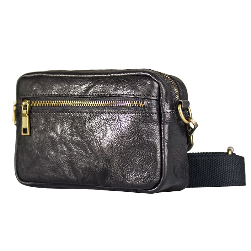 Handmade Genuine Leather Crossbody Bag for Young Men