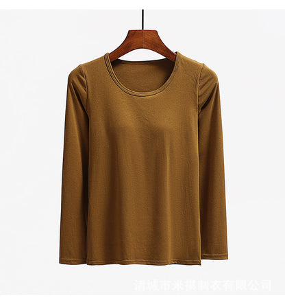 Autumn Long Sleeve Top with Built-in Bra for Women
