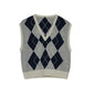 Jennie Style Korean Diamond V-Neck Knitted Vest Top