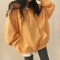 Fleece-lined Hooded Pullover Sweater for Women
