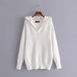 Soft Solid Color Knitted Sweater for Women