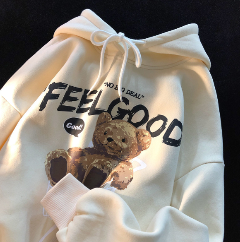 Thickened Fleece Bear Hooded Sweater for Women